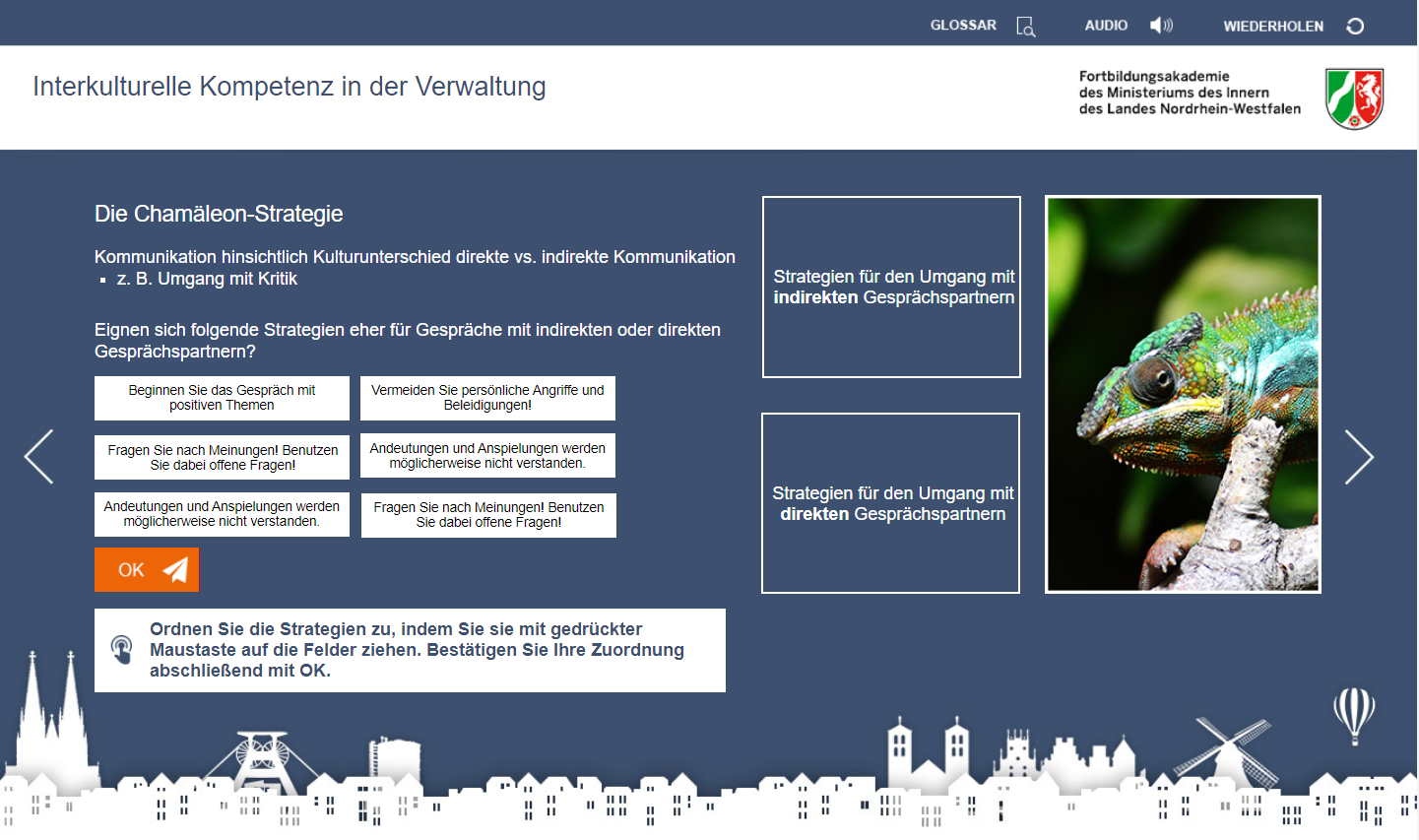 Unsere Projekte: E-Learning Modul der Landesverwaltung NRW zum Thema interkulturelle Kompetenz