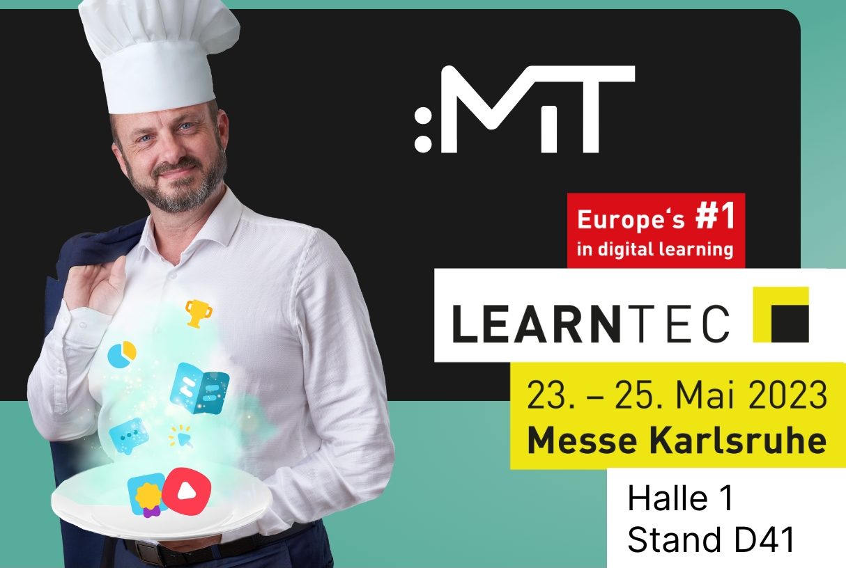 Sie sehen Bernhard Pannholzer als E-Learning Koch. Er lädt Sie zu einer humorvollen Reise zum Rezept für das perfektee E-Learning auf der LEARNTEC 2023 ein.