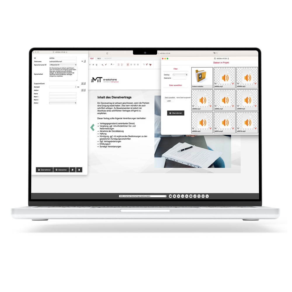 Vertonung eines E-Learning Kurses in WBTplus