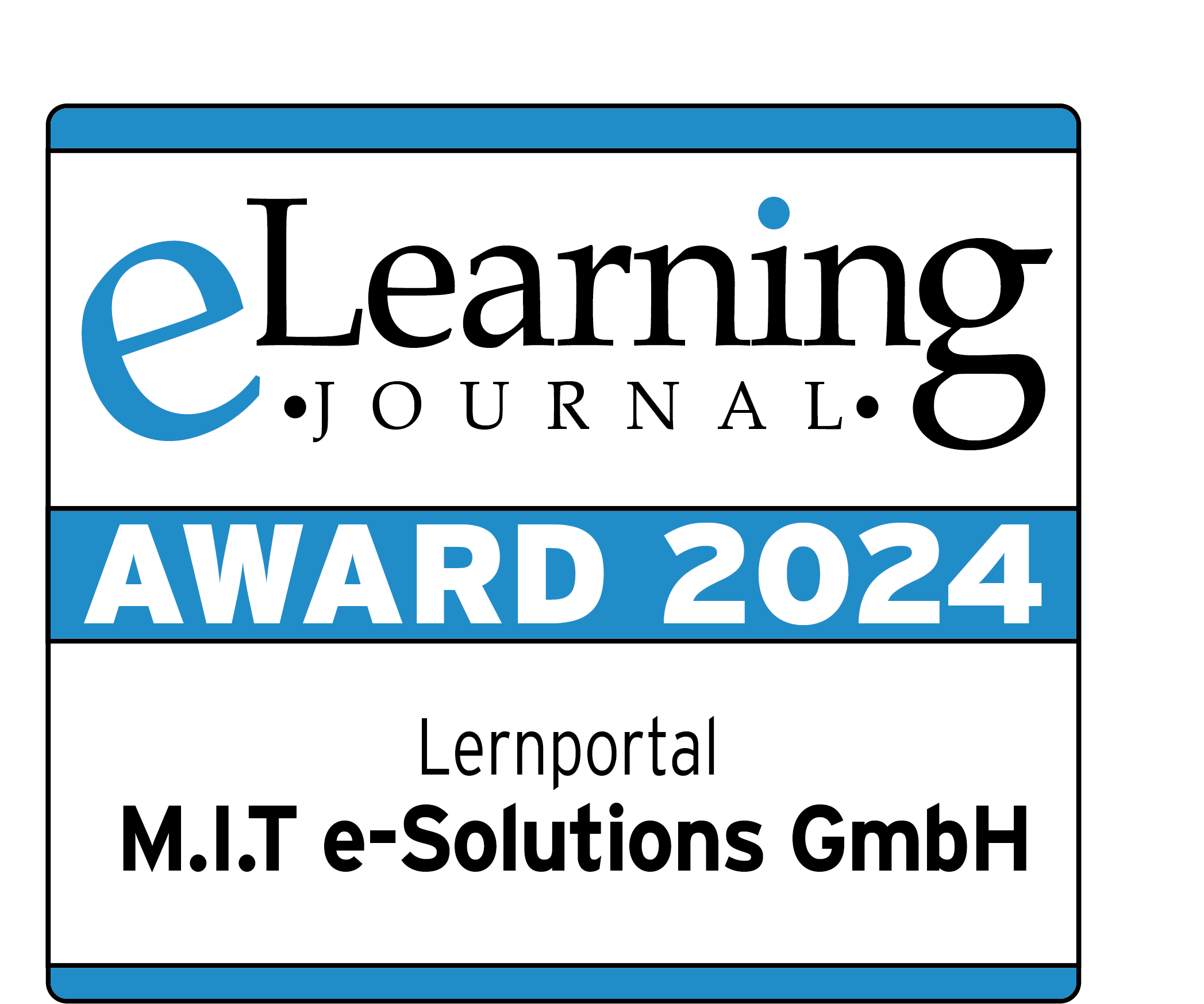 Wir haben den eLearning Journal Award 2024 gewonnen - Kategorie: Lernportal