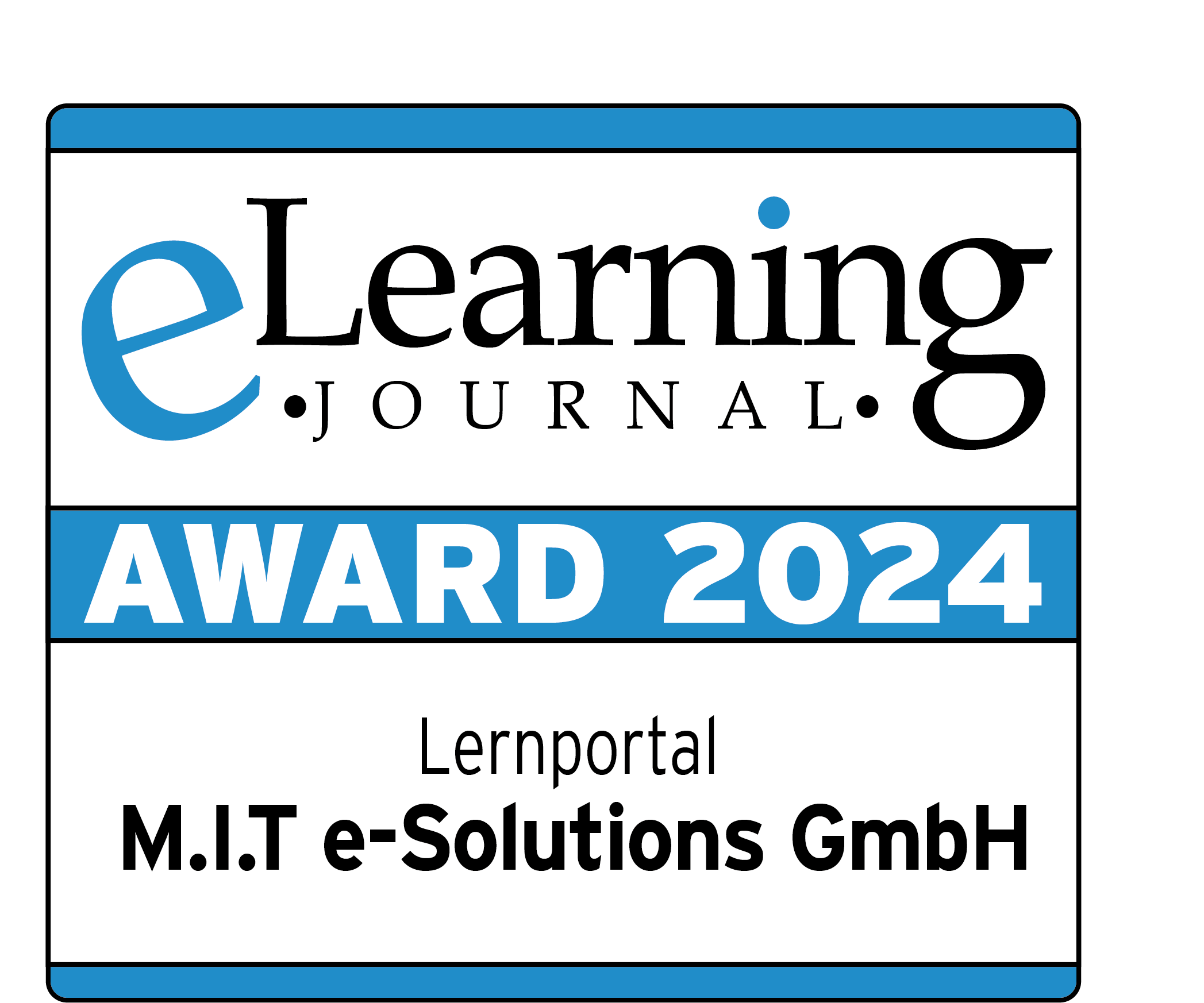 eLearning Journal Award 2024 Wir haben den eLearning Journal Award 2024 gewonnen - Kategorie: Lernportal