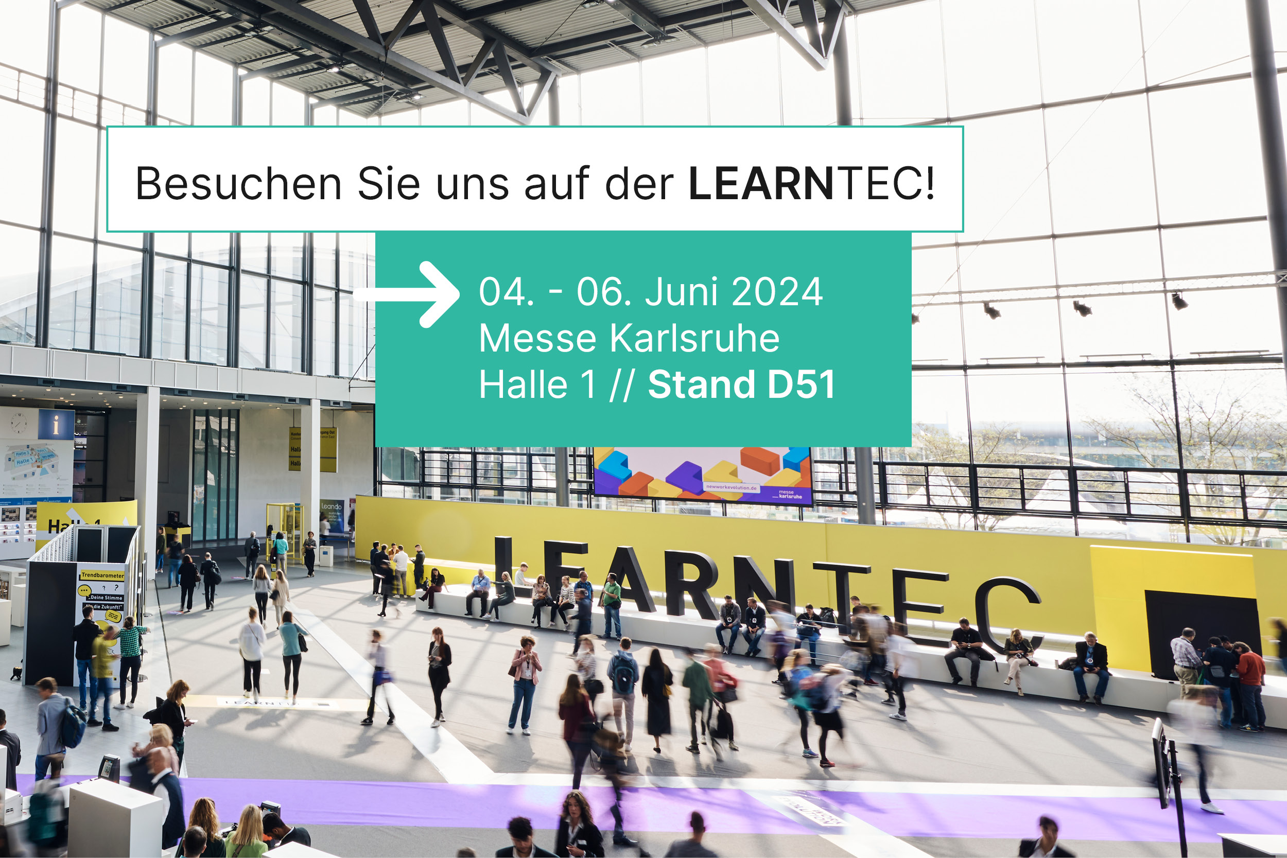 Besuchen Sie uns auf der LearnTec 2024 - Halle 1 / Stand D51