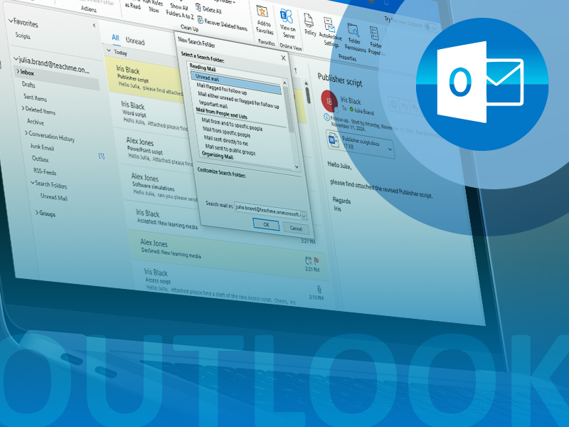 E-Learning Kurs zum Thema Microsoft Outlook 2024 | E-Mail-Einstellungen