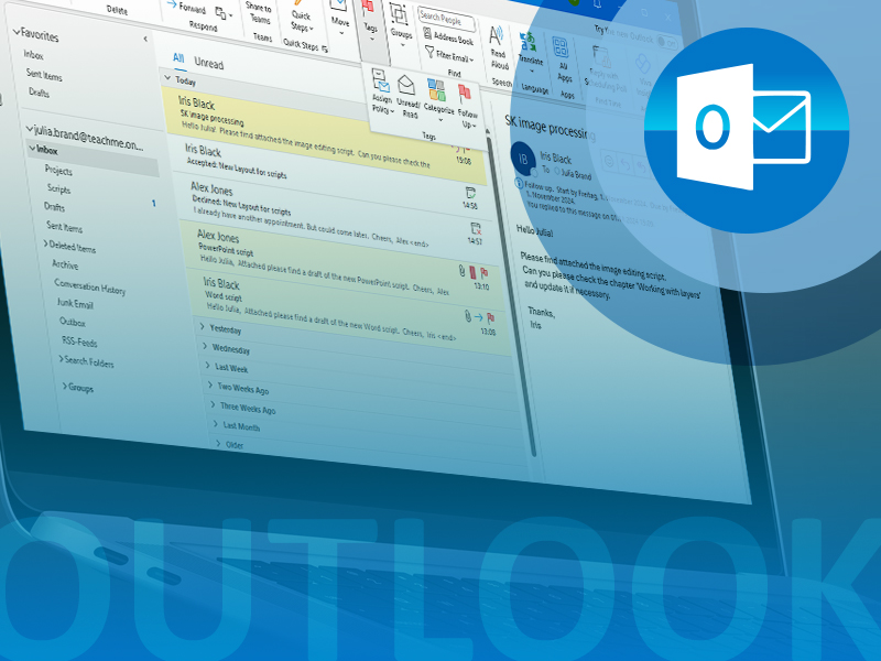 E-Learning Kurs zum Thema Microsoft Outlook 2024 | E-Mail- und Kalendermanagement
