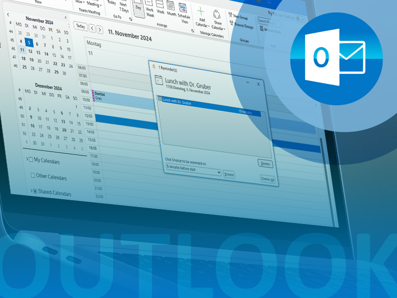 E-Learning Kurs zum Thema Microsoft Outlook 2024 | Arbeiten mit Kalendern