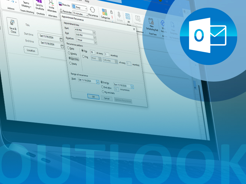 E-Learning Kurs zum Thema Microsoft Outlook 2024 | Erstellen und Verwalten von Besprechungen