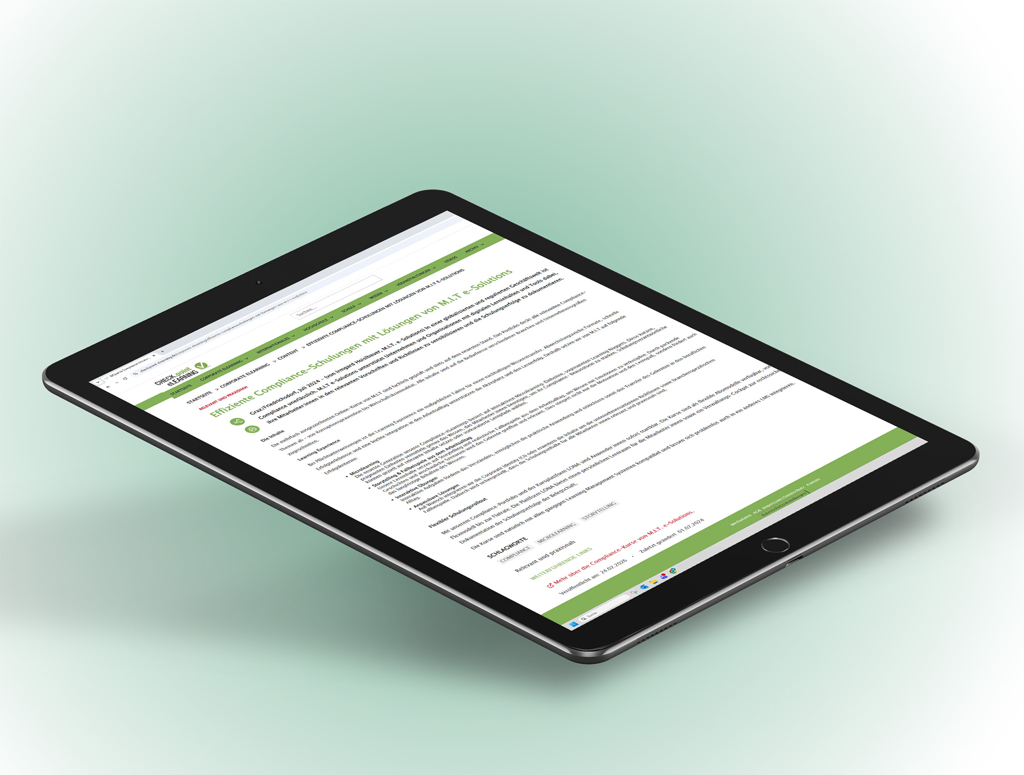 Effiziente Compliance-Schulungen 30 Pressemitteilung "Effiziente Compliance-Schulungen"