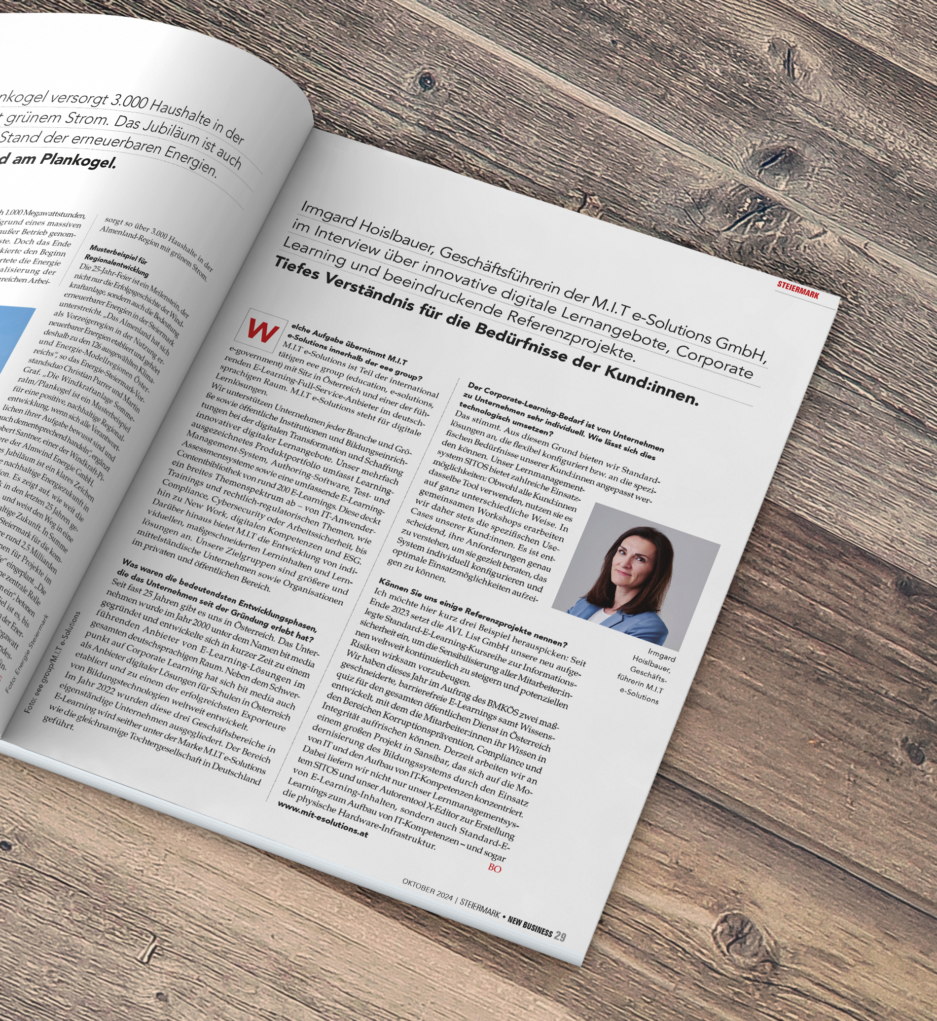 Innovative digitale Lernangebote 28 Interview im NEW BUSINESS Steiermark 2024